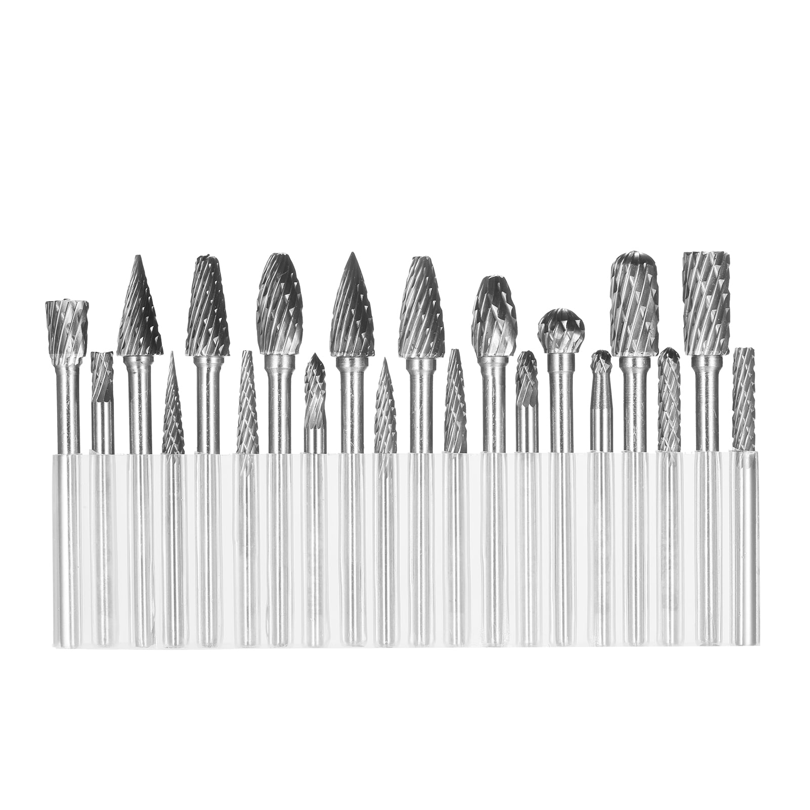 Double Cut Titanium Carbide Rotary Burr Set -10 Pieces 1/8 Inch Head Sizetungsten Steel,for Wood Shank and 1/4 Inch m 6 Mm 