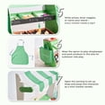 thumbnail image 5 of Teamson Kids Wooden Farmers Market Stand Playset, 25-Piece Pretend Grocery Stall with Cutting Vegetables, Scale & Chalkboard, White/Green, for Toddlers Ages 3+, 5 of 14
