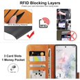 thumbnail image 3 of Case for Google Pixel 7 (Not for 7 Pro) Wallet Flip Cover [RFID Blocking] [3 Card Holder 1 Money Pocket] [Magnetic Closure] [Stand Kickstand] PU Leather Folio Phone Case for Pixel 7 - Tan, 3 of 13