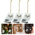 thumbnail image 4 of 3pcs Furry Owl Ornament Adorable Owl Pendants Cute Owl Model Tree Hanging Decor, 4 of 8