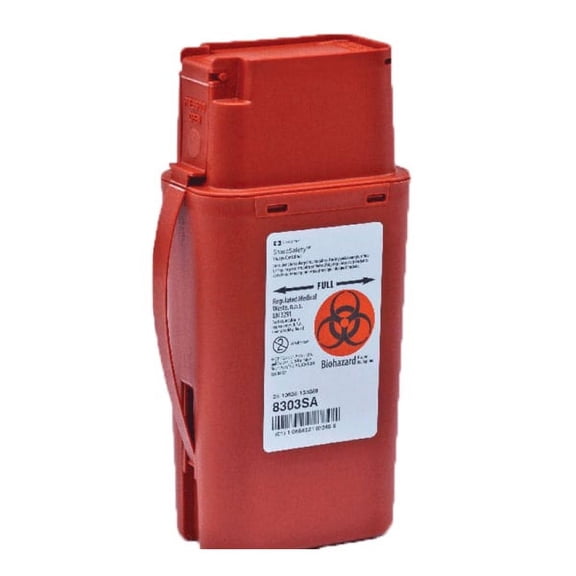 Covidien SharpSafetyâ„¢ Transportable Container, 1 Quart, Red
