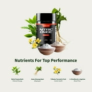 Snap Supplements Nitric Oxide Booster 1500mg - Pre Workout, Muscle Builder, 60 Capsules, 2pk