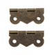 thumbnail image 3 of 12x de joyería de bronce de latón  música de Caja  de 33x41 mm Gloria Mini bisagras, 3 of 9