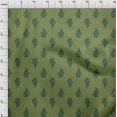 thumbnail image 3 of oneOone Cotton Poplin Fabric Leaves & Floral Block Printed Craft Fabric BTY 42 Inch Wide, 3 of 4