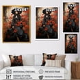 thumbnail image 4 of Designart "Victorian Woman with Umbrella in Red and Black II" Fashion Canvas Wall Art - Glam Red Woman Victorian Entryway Wall Art Print, 4 of 6