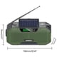 thumbnail image 5 of Radio de emergencia verde, manivela Solar de 5000mah, Radio portátil Am/fm/noaa Sos con linterna y lámpara de lectura, cargador de teléfono móvil, 5 of 5