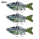 thumbnail image 4 of Soidarity Paquete de 3 señuelos de pesca de plástico de agua salada cebo falso atracción al aire libre Swimbaits artificiales Crankbait accesorio 10cm Pescar Tipo 6 Soidarity OD023723-06, 4 of 6