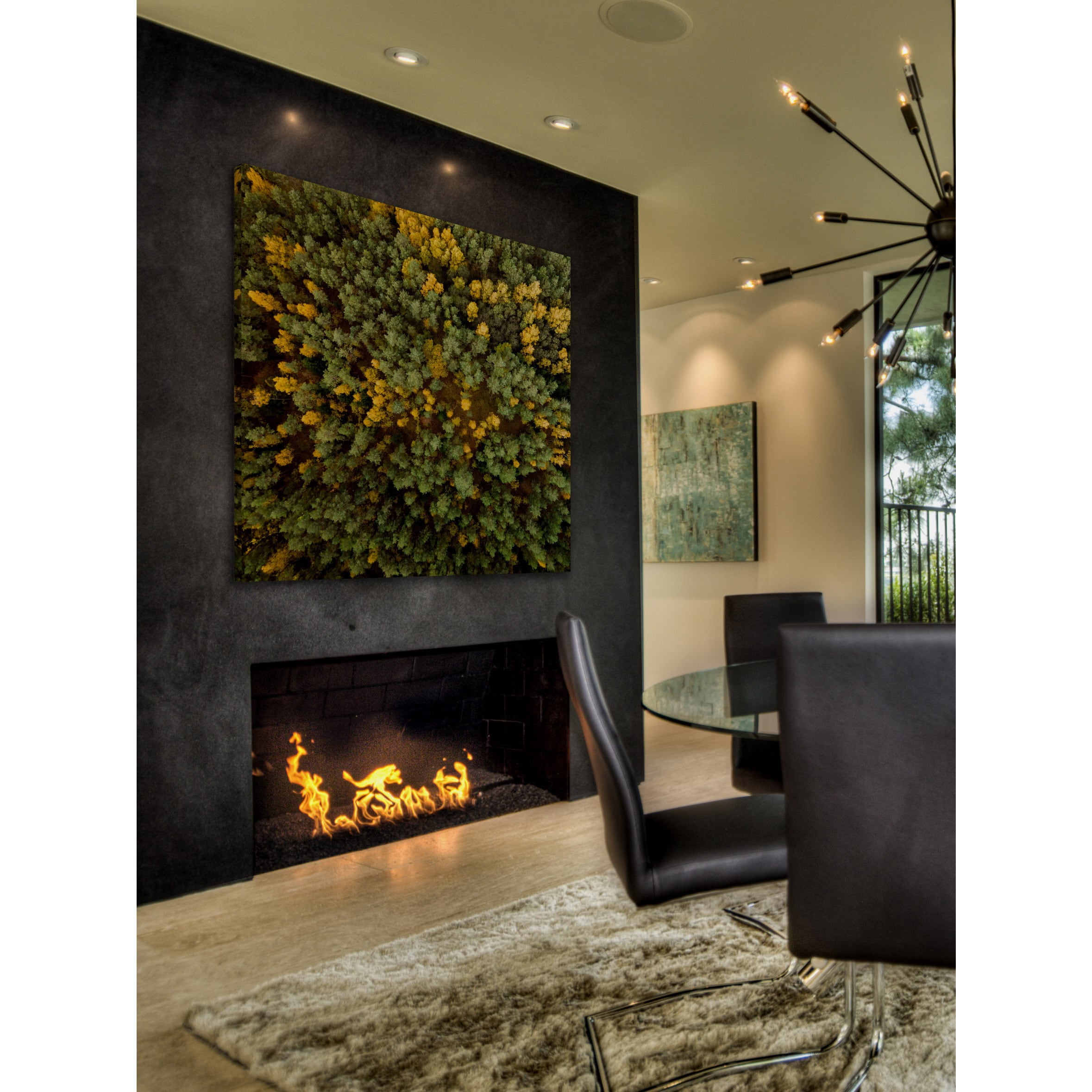 Marmont Hill "Yellow and Green Trees" by Karolis Janulis Painting Print on Wrapped Canvas