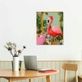 thumbnail image 3 of COMIO Flamingo in Bathtub Canvas Poster Painting Bathroom Wall Art, Tropical Pink Flamingo Picture Artwork Framed Print for Restroom Wall Decor, 3 of 5