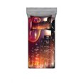 thumbnail image 2 of Modern Bedding Set with Sheet & Covers, Big City Theme Urban Skyline Night Scene Full Moon Stars and Skyscrapers Image, Printed Bedroom Decor 2 Shams, 4 Sizes, Multicolor, by Ambesonne, 2 of 3