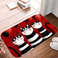 thumbnail image 5 of 1pc Three Cats with Balloons Absorbent Non-Slip Bathroom Thickened Flannel Rug Decor,Soft,Quick Drying,Suitable For Indoor/outdoor Use,Bathrooms,Bedrooms,Kitchens,Terrace,Laundry Rooms,16"x24", 5 of 9