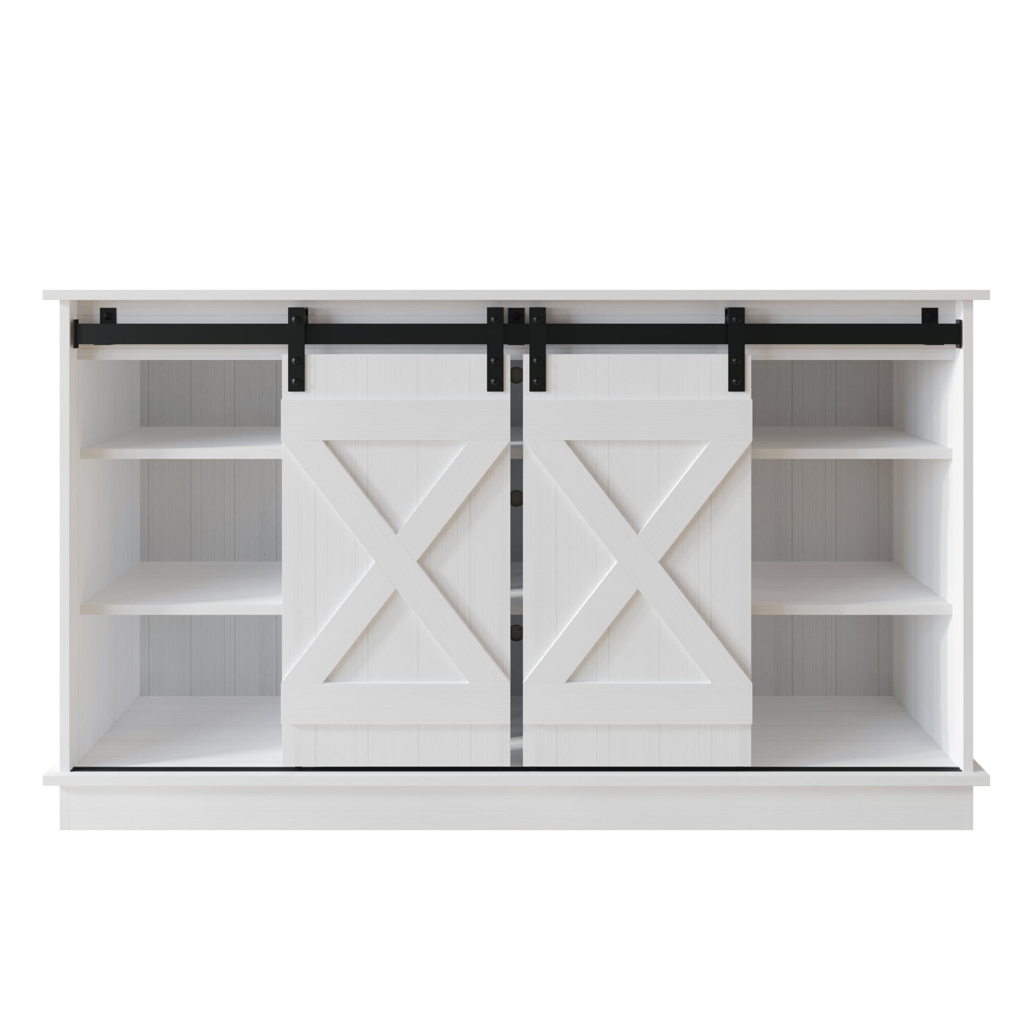 Castle Place Vintage 54" TV Stand Console for TVs up to 65", White