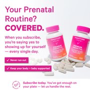 Pink Stork Premium Prenatal Multivitamin Supplements with Folate, Probiotics, Biotin - 60 Capsules