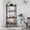 Rustic Brown-54.5", variant on Skandiquip 5-Tier Leaning Ladder Shelf, Wood and Metal Multifunctional Display Storage Rack for Living Room Bedroom