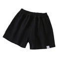 thumbnail image 6 of BOBOGOJP Baby Toddler Boys Shorts Cotton Linen Summer Loose Shorts Elastic Waist Solid Jogger Short Pants Black for Size 2-3 Years, 6 of 6
