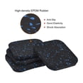 thumbnail image 3 of Uxcell Treadmill Mat-3.9"x3.9" Exercise Equipment Mat for Floor Protection Sound Reduction, Black Blue 4 Pack, 3 of 5