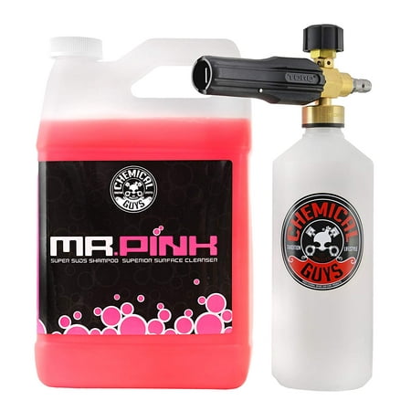 Chemical Guys HOL144 TORQ Foam Cannon Snow Foamer & Mr. Pink Super Suds Shampoo & Superior Surface Cleaning Soap (1 Gal), 2