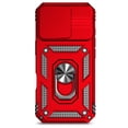 thumbnail image 2 of Dteck Case for iPhone 16 Pro Max,Heavy Duty with Slide Camera Protective Military Grade Phone Cover with Ring Kickstand Shockproof Rubber+ PC Case,Red, 2 of 9