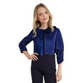 thumbnail image 1 of TiaoBug Kids Girls Sparkly Sequins Ruffled Short Coat - Birthday Party Wear Navy Blue 4, 1 of 7