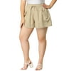 Agnes Orinda Juniors' Plus Size Casual Drawstring Waist Shorts with Front Pockets
