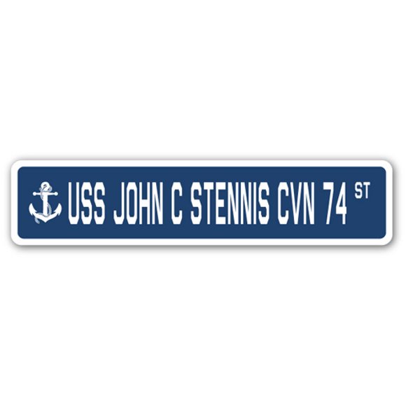 USS John C Stennis CVN 74 Street Sign us Navy Ship Veteran Sailor Gift