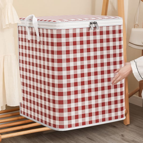 Organizadores de armario y almacenamiento Almacenamiento resistente con asas reforzadas Bolsas de almacenamiento extra grandes para ropa Bolsa de mano Cremallera doble gruesa para ahorrar espacio Bols