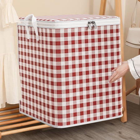 Elainilye Reinforced Handle Storage Bag Extra Large Clothes Organizer Tote Thickened Zipper Compression Sack for Travel Closet Management Seasonal Storage Elainilye Reinforced Handle Storage Bag Extra Large Clothes Organizer Tote Thickened Zipper Compression Sack for Travel Closet Management Seasonal Storage