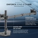 thumbnail image 5 of Soporte Articulado para Tres Monitores ENFORCE ZONE-B SM435 Hasta 27 pulgadas Inclinación y Giro Ajustable Base para Teléfono AC-939676, 5 of 6