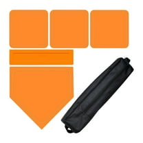 Vsenkes Baseball Softball Base Baseball Accessories for Backyard Game Indoor Outdoor Orange