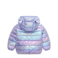 thumbnail image 4 of Meresysid Newborn Kids Baby Boys Girls Long Sleeve Infant Toddler Clothes Winter Coats Puffer Down Jacket Bear Hoods Outerwear Cute Outfits Purple, 4 of 4