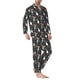 thumbnail image 2 of Fotbe Christmas cute deer old man Pijama de Hombre con Estampado de Manga Larga, Conjunto de 2 Piezas, Ropa de Dormir Suave y Cómoda con Bolsillos-XX-Large, 2 of 7