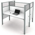 thumbnail image 4 of Bestar Pro-Biz 2 Person Melamine/Metal Workstation in White, 4 of 5