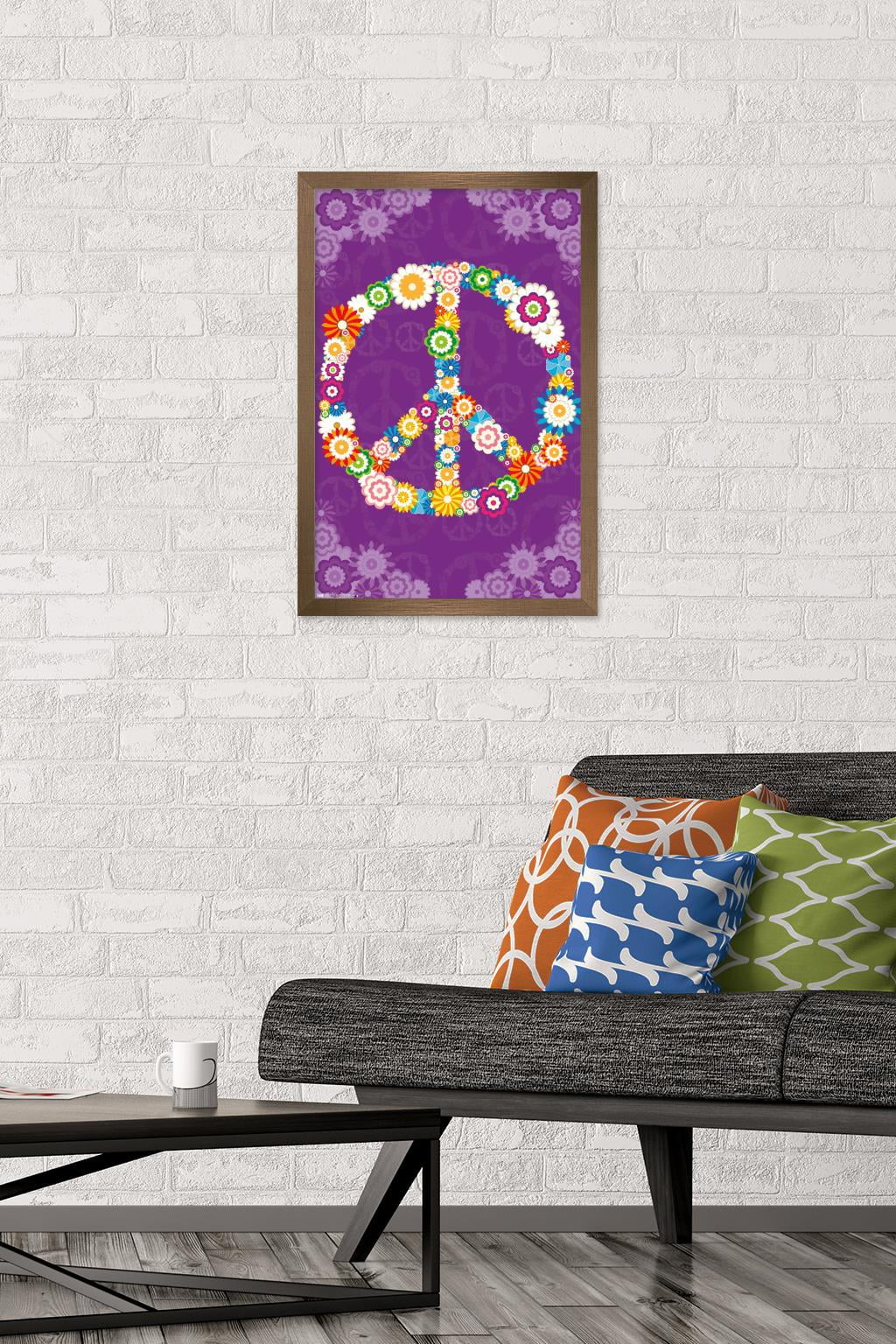 Peace Sign 2013 Wall Poster, 14.725" x 22.375", Framed