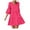 Hot Pink womens dresses, variant on Wycnly Womens Dresses Fashion Flared Sleeve Empire Waist Flowy Ruffle Swing A Line Mini Dresses Summer Solid V-Neck 3/4 Sleeve Formal Short Dress Blue XL