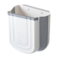 thumbnail image 2 of Wall Mounted Household Foldable Trash Can Kitchen Folding Trash Can Hanging Plastic Telescopic Storage Bin, 2 of 6