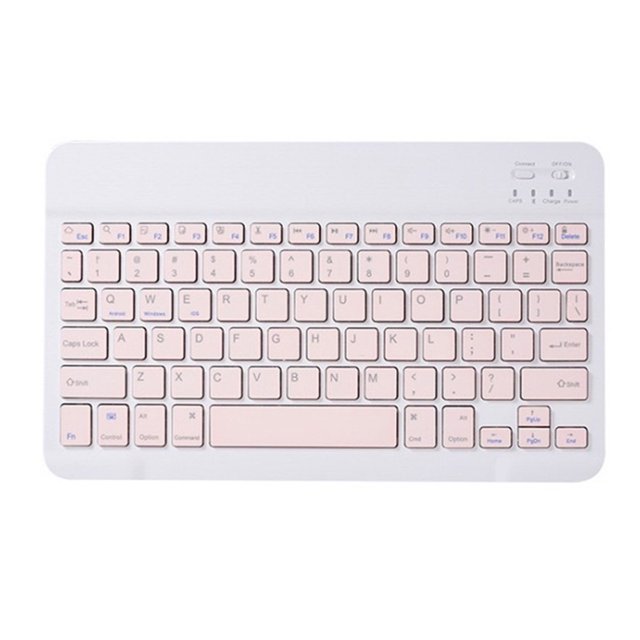 CAROOTU Clavier Sans Fil Compatible Bluetooth Ensemble Souris Léger Portable pour IOS Android Téléphone Tablette