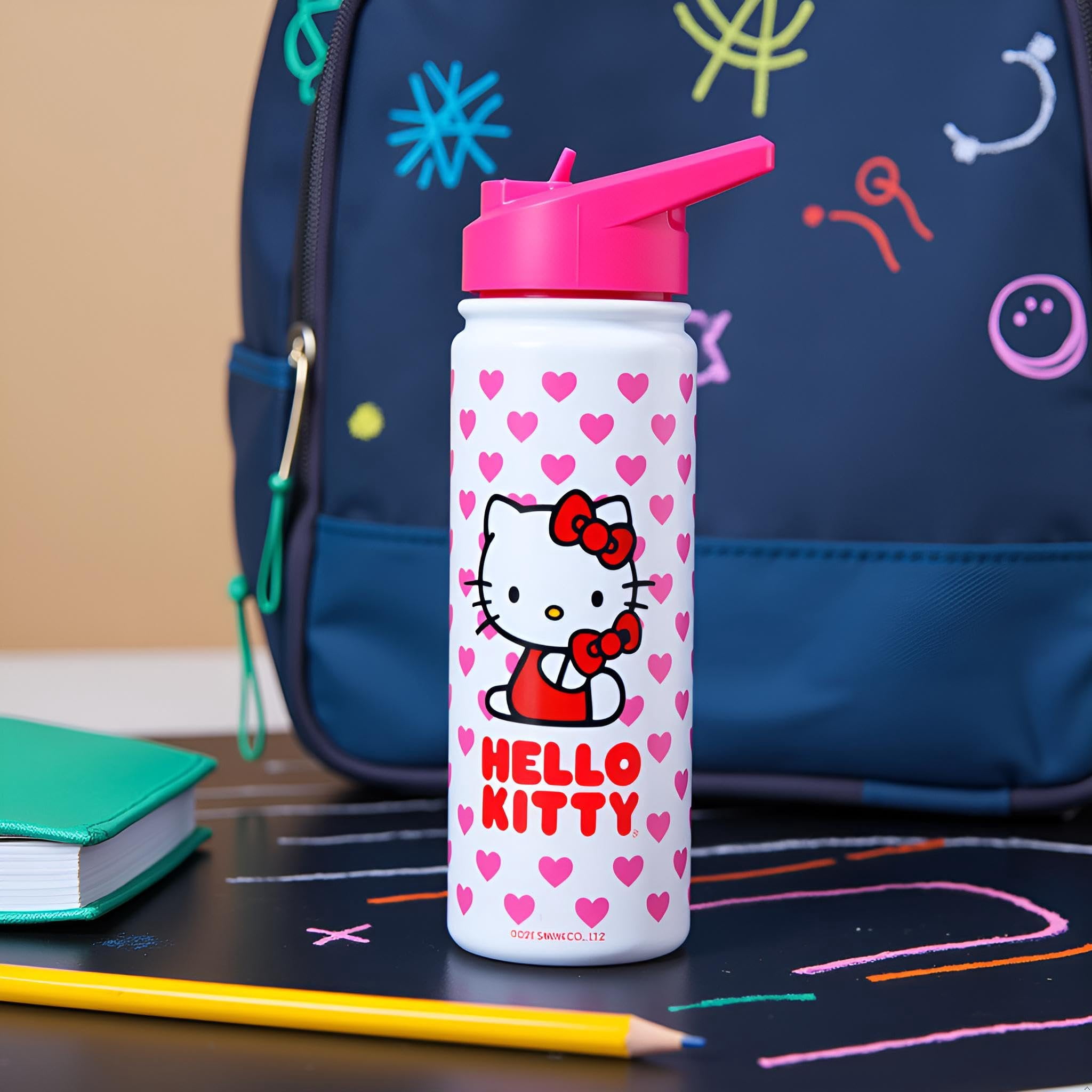Sanrio Hello Kitty Insulated Water Bottle  20 oz Stainless Steel Thermos for Kids  Hello Kitty Cup for Girls, Boys  Keeps Cold 24 Hrs, Hot 12 Hrs