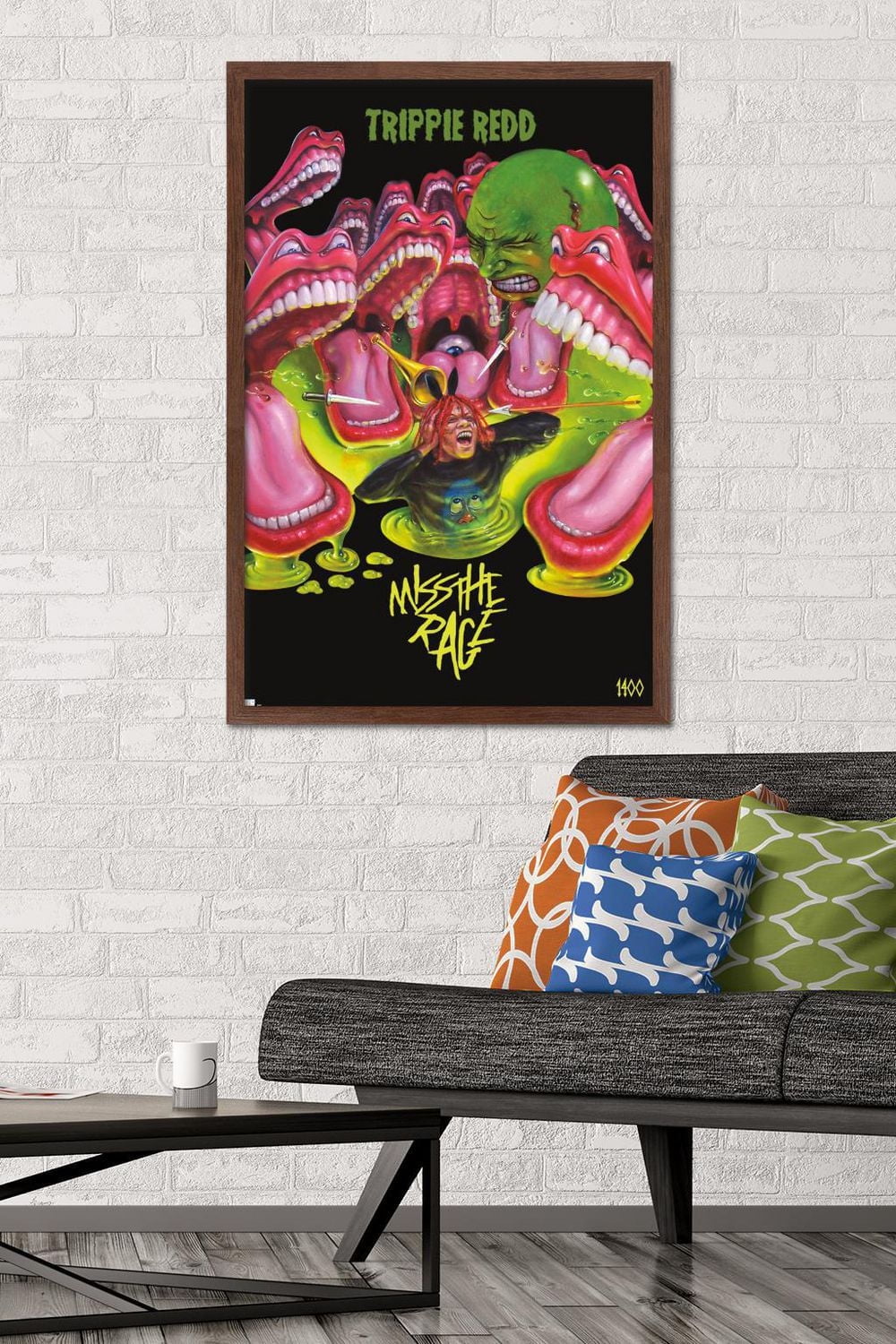 Trippie Redd - Miss the Rage Wall Poster with Magnetic Frame, 22.375" x 34"