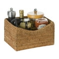 thumbnail image 3 of Kouboo La Jolla Rattan Organizing & Shelf Basket, Hand Woven Basket For Shelves, Foldable Cube Storage Baskets Bins, Pantry, Honey Brown, 3 of 4
