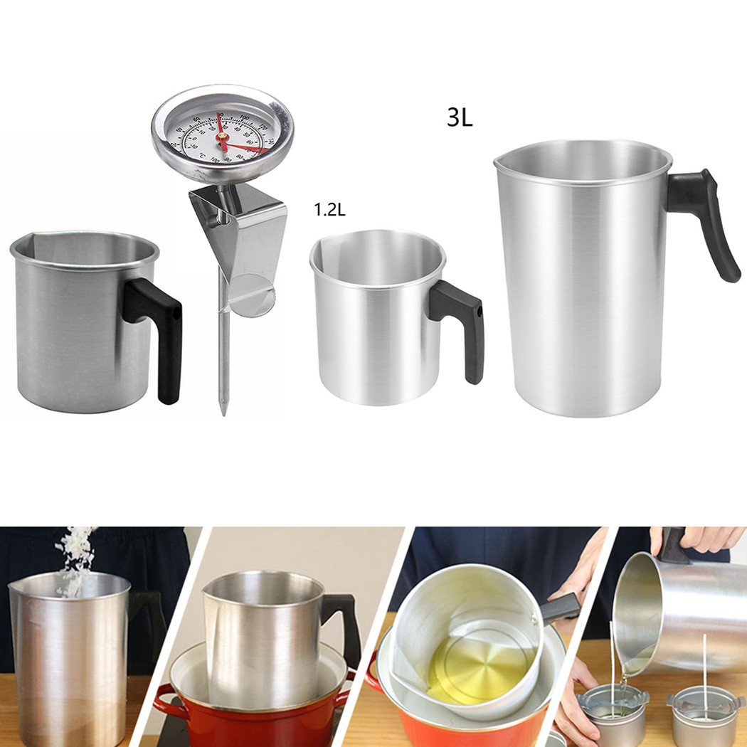 Aluminium Pouring Pot Candle Making Wax Melting Jug Pitcher Diy Soap Tool