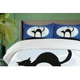 thumbnail image 4 of Ambesonne Silhouette Duvet Cover Sets, Black Cat Full Moon Sky, 2-Queen, Grey Cobalt Blue, 4 of 7