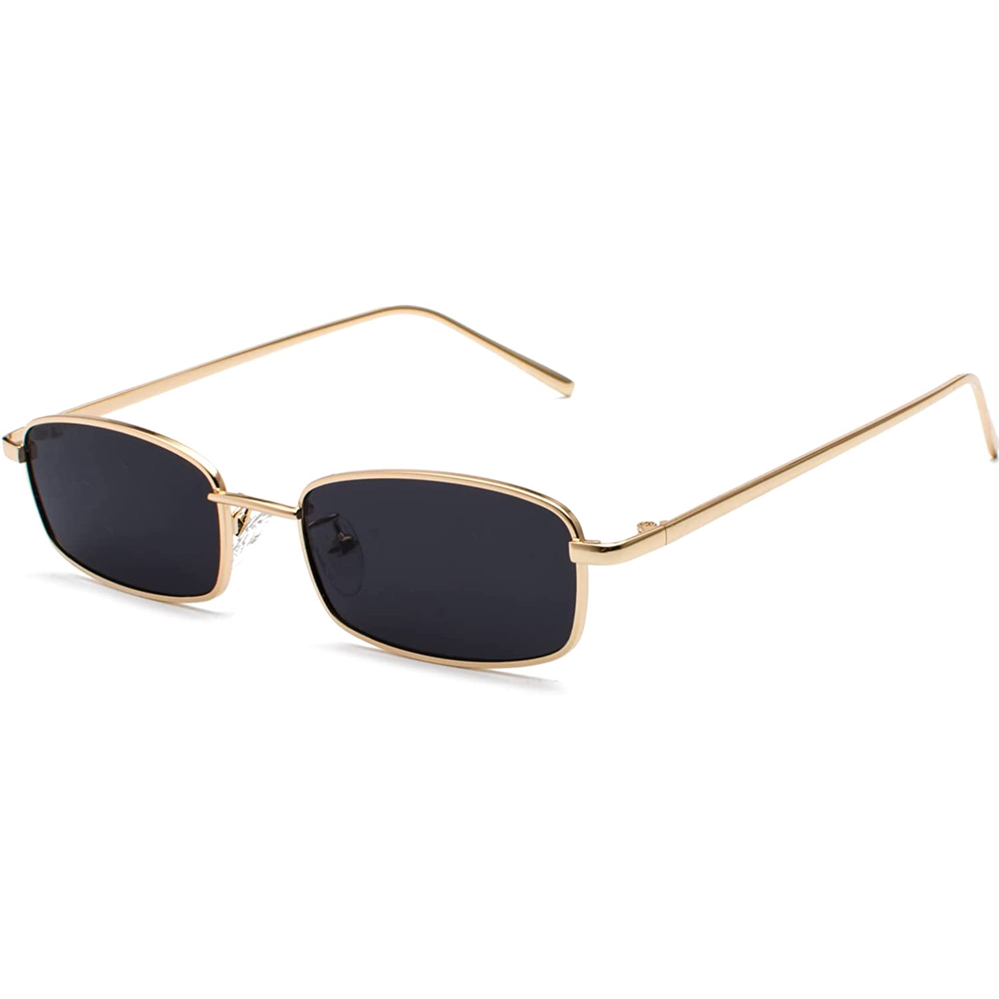 Retro Rectangle Sunglasses for Women Men Square Narrow Hip 
