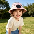 thumbnail image 5 of Breathable Polyester Hollow Top Kids Sun Visor Hat, UPF 50+ UV Protection Cooling Fan Visor Cap, Adjustable Lightweight Summer Outdoor Hat for Boys Girls 3-10Y, Perfect for Beach Tennis Golf Camping, 5 of 6