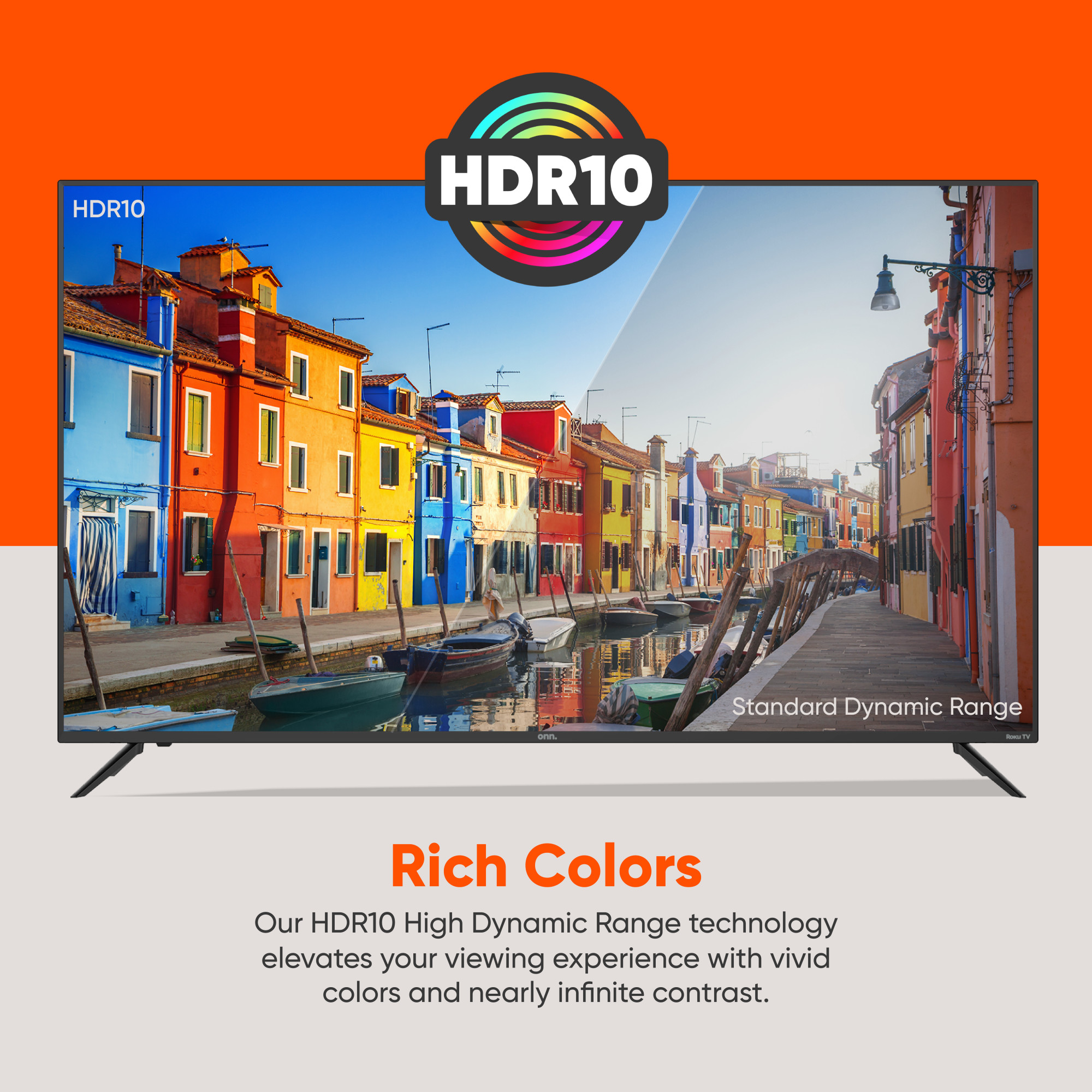onn. 55” Class 4K UHD (2160P) LED Roku Smart Television HDR (100012586) - image 6 of 19