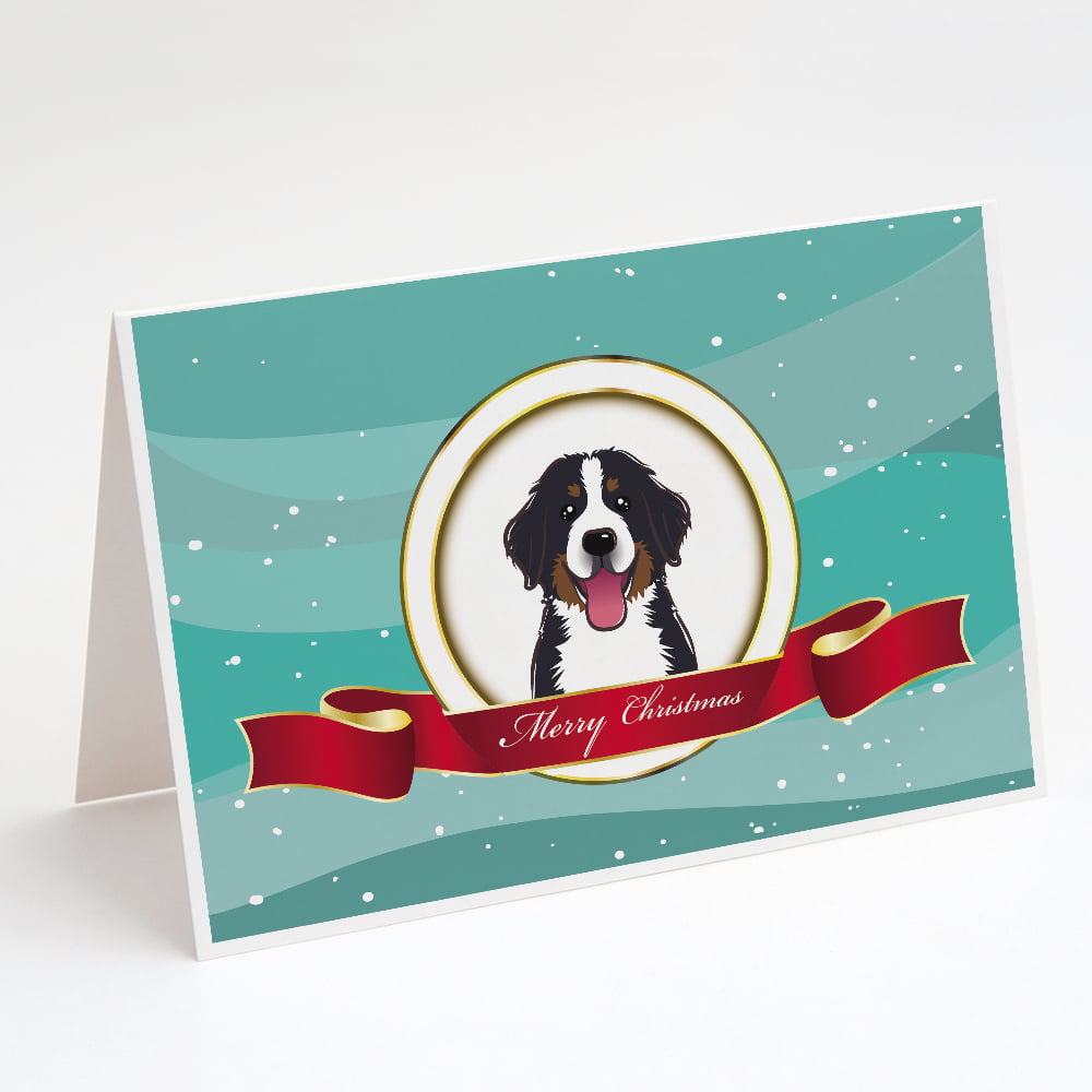 Here I Come Pack of 5 Bernese Mountain Dog Cards Perfect for Christmas