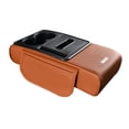 thumbnail image 4 of davian Car Armrest Pad Center Console Box Tissue Holder PU Leather Comfortable Sponge Padding Multifunctional Storage Organizer with Phone Slot Easy Installa orange, 4 of 8