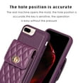 thumbnail image 4 of Dteck Wallet Case for iPhone 8 Plus/iPhone 7 Plus, Cute Luxury Bag Design, Elegant Purse Flip Card Pouch Cover Soft PU Leather Case with Shoulder Strap,Deep Purple, 4 of 6