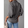 thumbnail image 3 of Camisa vaquera Astylish para mujer, color gris XXL, 3 of 9