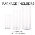 thumbnail image 7 of Sziqiqi Glass Cylinder Vases Set of 3 Clear Hurricane Vases for Centerpieces Cylinder Candle Holders for Table Centerpiece Glass Candle Cylinders Decorative Wedding Flower Vase, 6''+7.8''+10'', 7 of 7