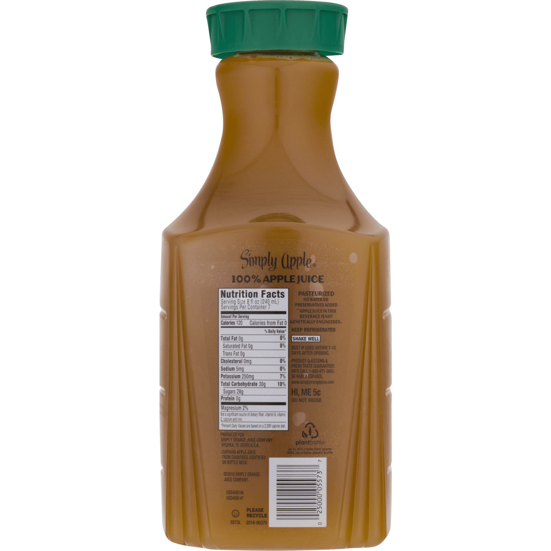apple juice nutrition info